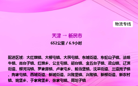 天津到新民市物流专线-【快速安全的】天津至新民市货运公司 天津到新民市物流专线-【快速安全的】天津至新民市货运公司
