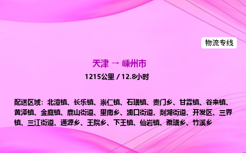 天津到嵊州市物流专线-【快速安全的】天津至嵊州市货运公司