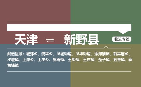 天津到新野县物流专线-天津到新野县货运公司-价格从优「市县直达」