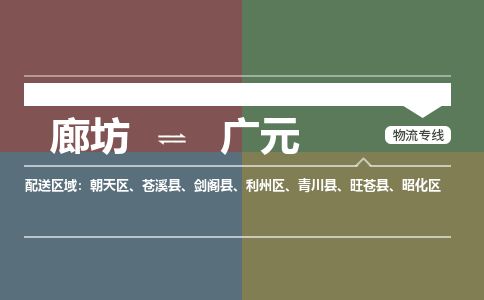 廊坊到广元物流专线-廊坊至广元货运公司【普通货物运输专线】