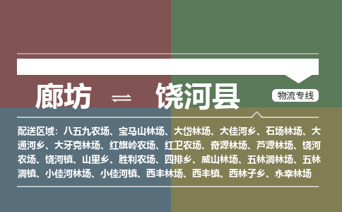 廊坊到饶河县物流专线-廊坊至饶河县货运公司【大件运输专线】