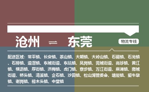 沧州到东莞物流公司-沧州至东莞专线-的一站式物流解决方案