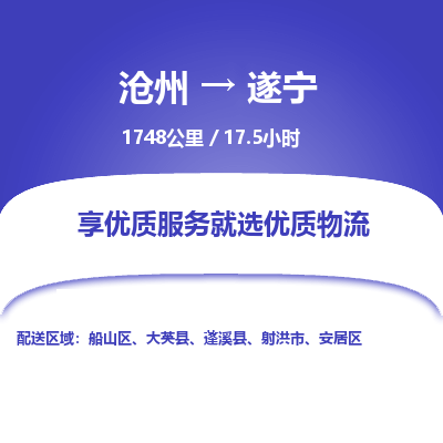 沧州到遂宁物流公司-沧州至遂宁专线-的一站式物流解决方案