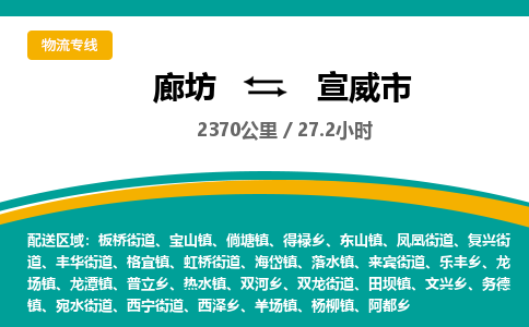 廊坊到宣威市货运公司_廊坊到宣威市物流专线「安全快捷」