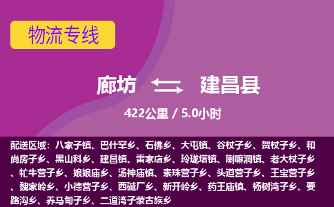 廊坊到建昌县货运公司_廊坊到建昌县物流专线「多长时间」