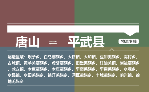 唐山到平武县物流专线-高效便捷的唐山至平武县物流公司