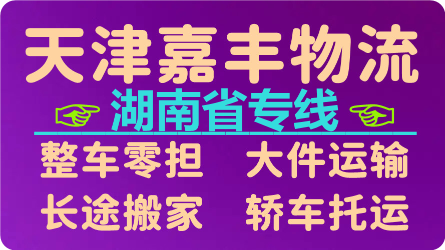 天津到湖南省货运公司